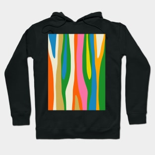 Colorful Abstract Wild Stripes Modern Retro Maximalist Pattern Hoodie